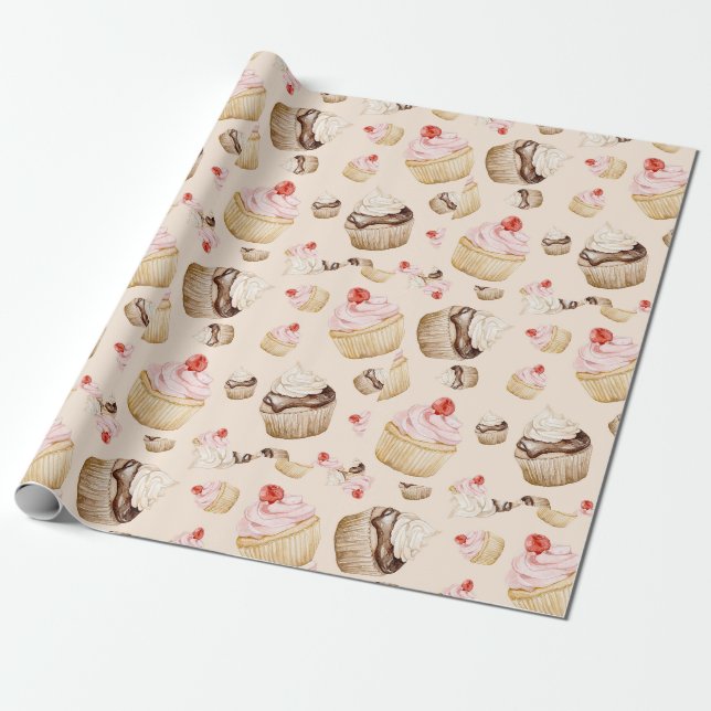 Papier Cadeau Sweet Treats Wrapping (Déroulé)