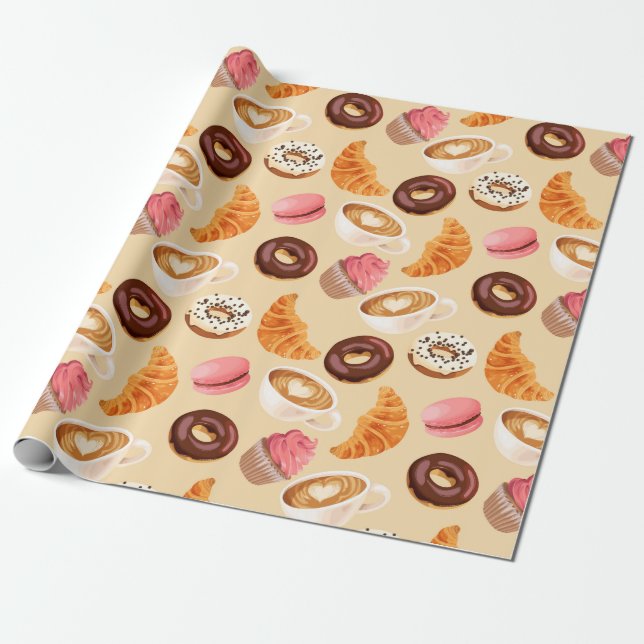 Papier Cadeau Sweet Treats Wrapping (Déroulé)
