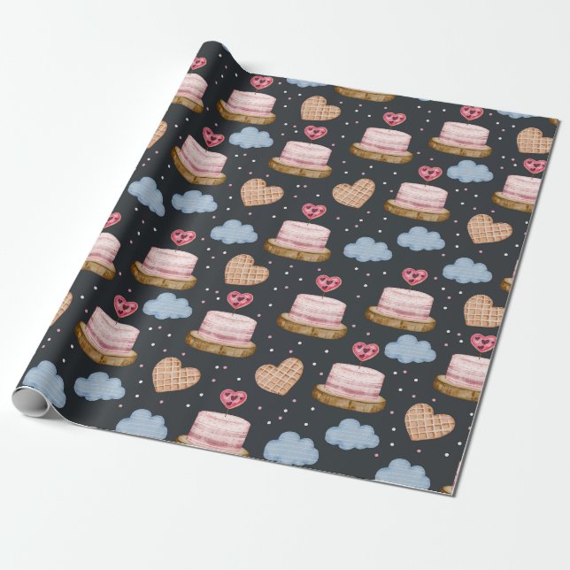 Papier Cadeau Sweet Treats Wrapping (Déroulé)