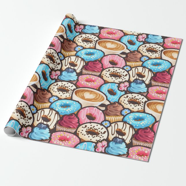 Papier Cadeau Sweet Treats Wrapping Paper (Déroulé)