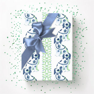 Papier Cadeau Swoon Staffordshire Dogs Vine Ardoise et Vert