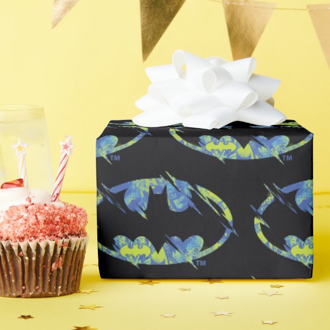 Papier Cadeau Symbole Batman Électrique (Fête d'anniversaire)