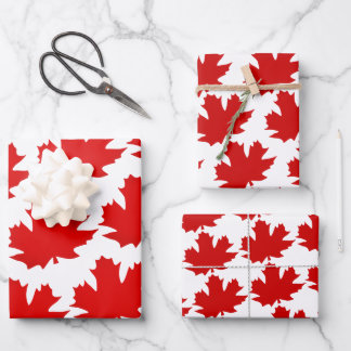 Papier Cadeau Symbole canadien de la feuille d'érable.