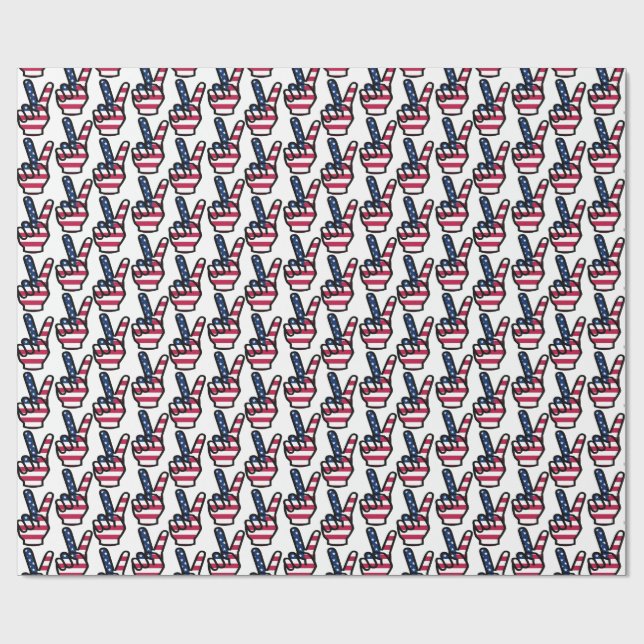 Papier Cadeau SYMBOLE cool DE LA Victoire DES ÉTATS-UNIS (Plat)