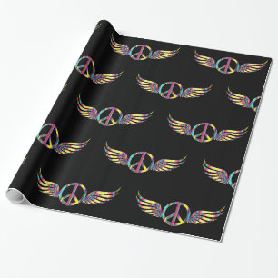 Papier Cadeau Symbole de paix hippie ailé Thunder_Cove