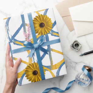 Papier Cadeau SYMBOLE DE PAIX ukrainienne PARCS Tournesols Ukrai