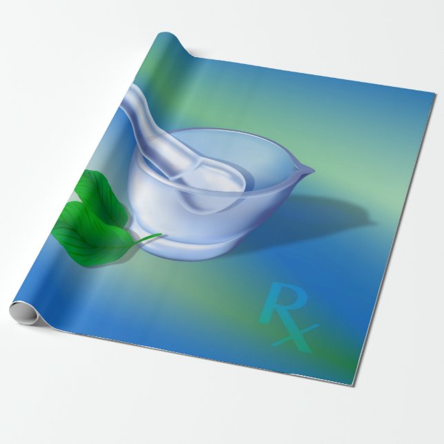 Papier Cadeau Symbole de pharmacie (Déroulé)