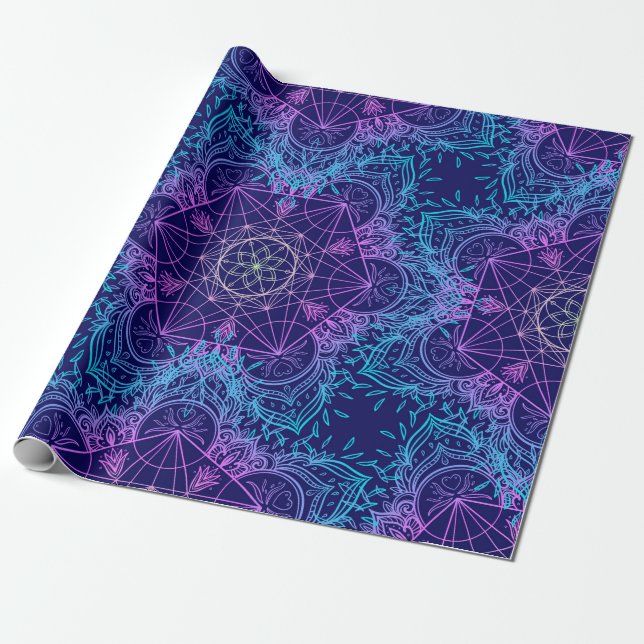 Papier Cadeau Symbole de Sacred Geometry (Déroulé)