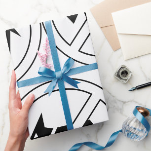 Papier Cadeau Symbole gras noir et blanc « Chiens non admis »