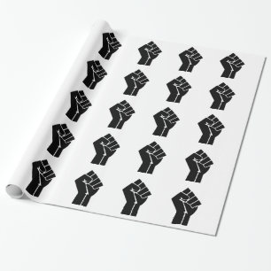 Papier Cadeau Symbole Poing levé / Puissance noire