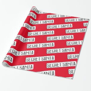 Papier Cadeau SYMBOLE Vintage DE Noël Secret Père Noël