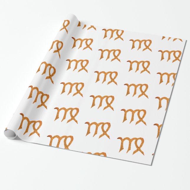 Papier Cadeau Symbole Virgo Golden Astrology (Déroulé)