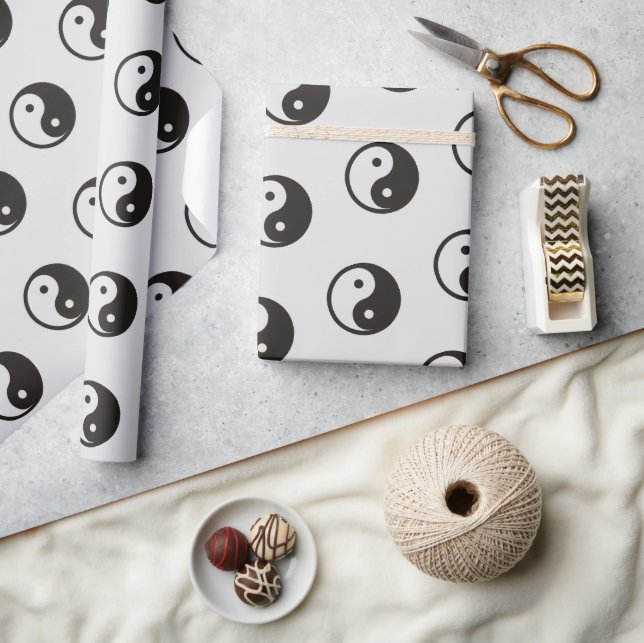 Papier Cadeau Symbole Yin Yang - conception de tatouage solide (Artisanat)
