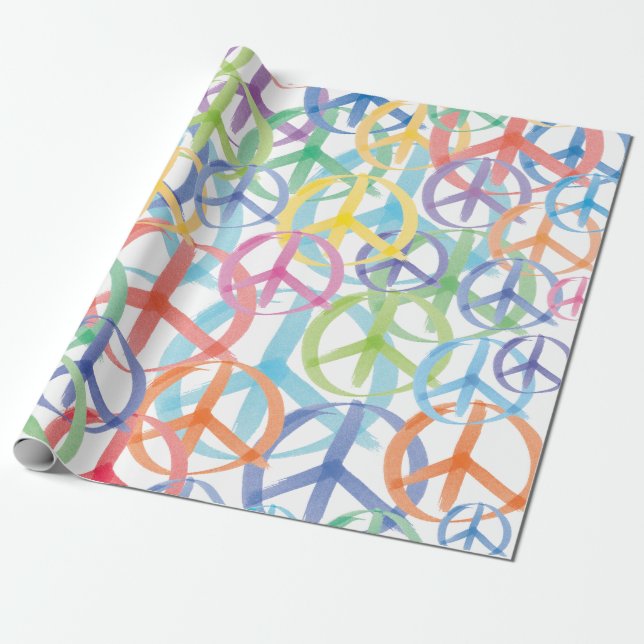 Papier Cadeau Symboles de paix (Déroulé)