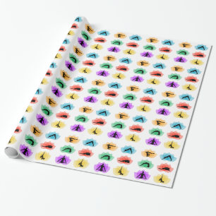 Papier Cadeau symboles de yoga et de méditation