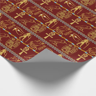 Papier Cadeau Symboles Des Hiéroglyphes Égyptiens De L'Oeil De