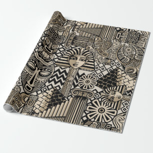 Papier Cadeau Symboles historiques anciens Style de tatouage