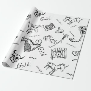Papier Cadeau Symboles magiques