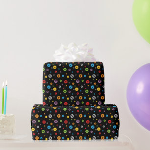 Papier Cadeau Symboles mathématiques en cercles colorés Motif su