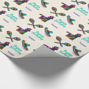 Papier Cadeau Symboles mexicains anniversaire ou enveloppe de