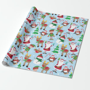 Papier Cadeau Sympa Caractère Noël Enfants
