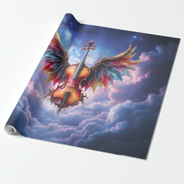 Papier Cadeau Symphonie des Cieux au Clair de Lune (Déroulé)