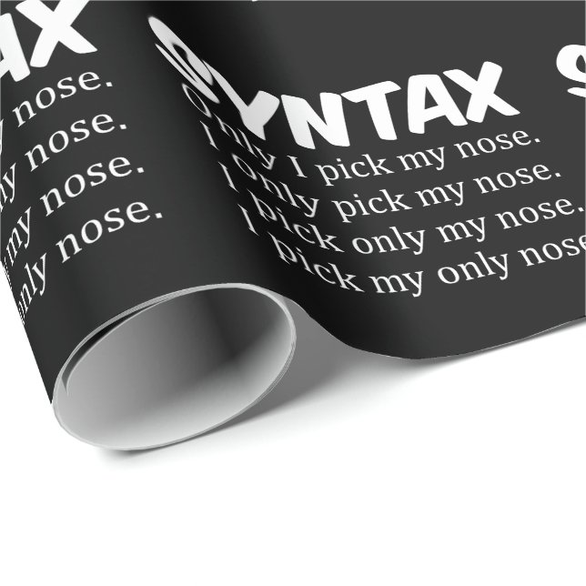 Papier Cadeau Syntaxe Collecte drôle de nez (Coin rond)