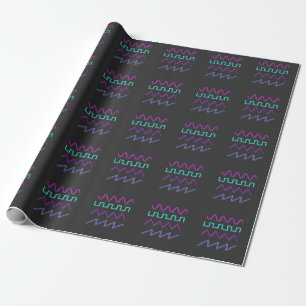 Papier Cadeau Synthétiseur Waveform Synth Rave Musique analogiqu
