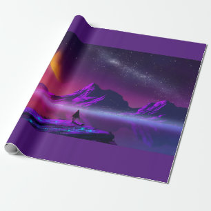 Papier Cadeau synthwave vaporwave cyberpunk rétro couleurs gran