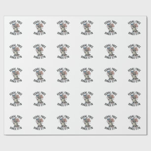 Papier Cadeau T-shirt patriotique de raton laveur sauvage mais l