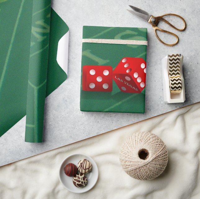 Papier Cadeau Table De Craps Avec Papier D'Enveloppement De Dice (Artisanat)
