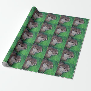 Papier Cadeau Tableau de Little River Otter