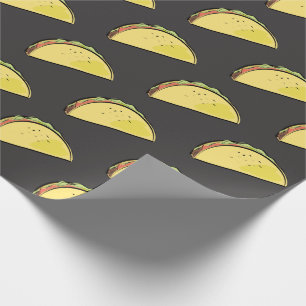 Papier Cadeau Taco Motif noir