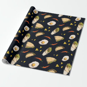 Papier Cadeau Tacos Burrito Nachos Mexicain Cadeau Meilleur Ét