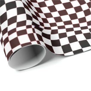 Papier Cadeau Taffi Op Art noir et blanc