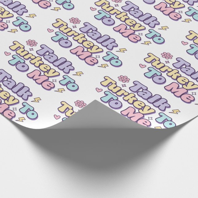 Papier Cadeau Talk Turkey To Me Wrapping Paper (Coin)