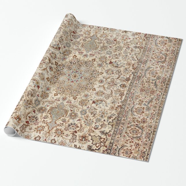 Papier Cadeau Tan Bleu Dusty  (Déroulé)