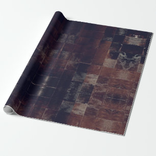Papier Cadeau Tan Cowhide Patchwork Imprimer papier d'emballage