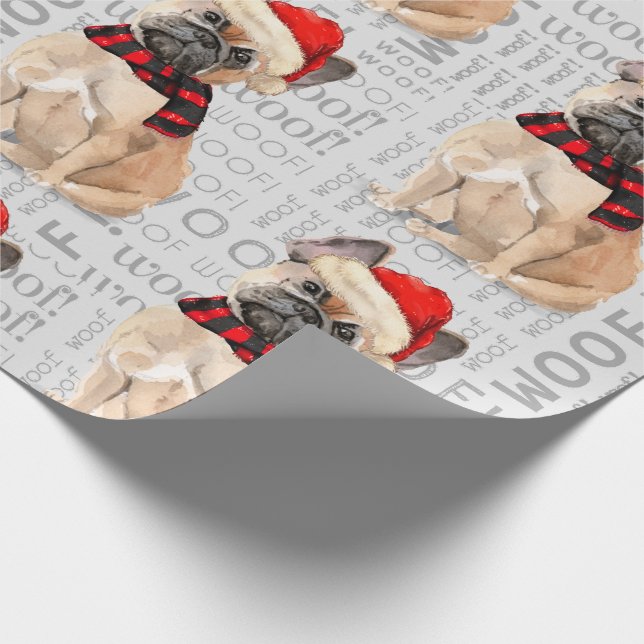 Papier Cadeau Tan French Bulldog Noël pour les Amoureux de les c (Coin)