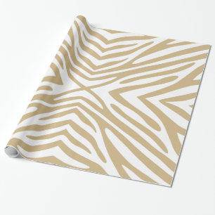 Papier Cadeau Tan Neutral Zebra