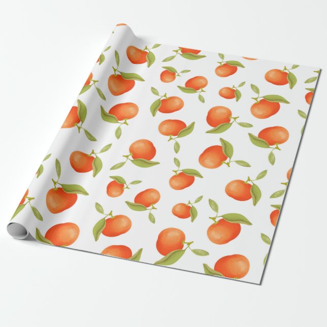 Papier Cadeau Tangerines (Déroulé)