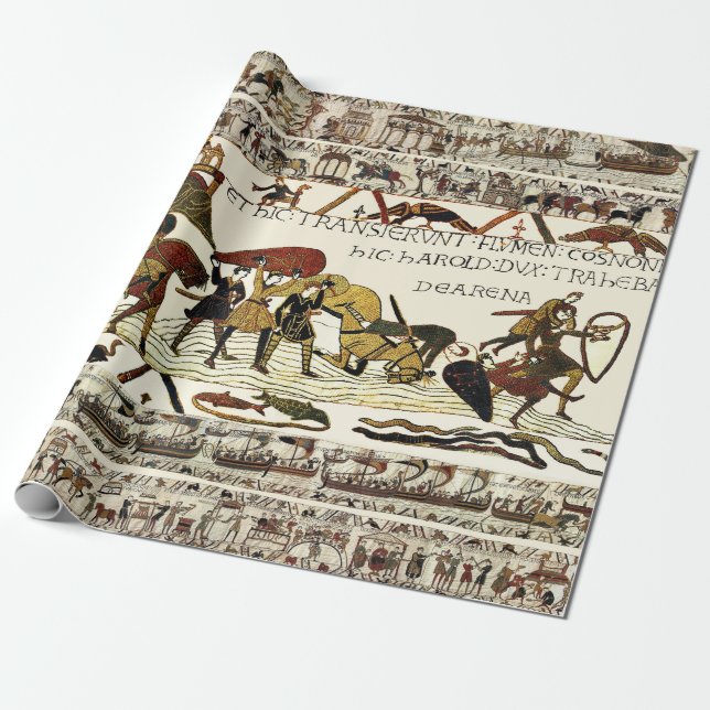 Papier Cadeau TAPESTRE BAYEUX William au Mont Saint-Michel (Déroulé)