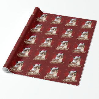 Papier Cadeau Tapis grumpy Joyeux papier d'enveloppement de Noël