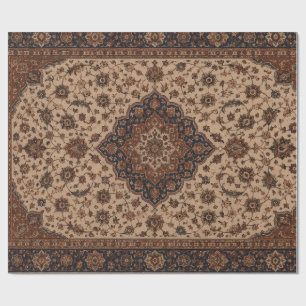 Papier Cadeau Tapis persan floral vintage motif de zone oriental