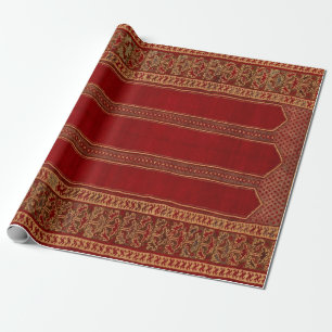 Papier Cadeau Tapis persan turc oriental rouge