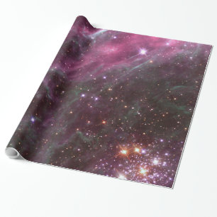 Papier Cadeau Tarantula Nebula en prune NASA