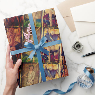Papier Cadeau Tarot Art Vintage Arcanes Majeurs Fous 