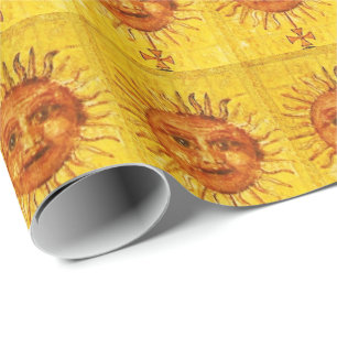 Papier Cadeau TAROTS ANCIENS RENAISSANCE 19 / LE Jaune SOLEIL