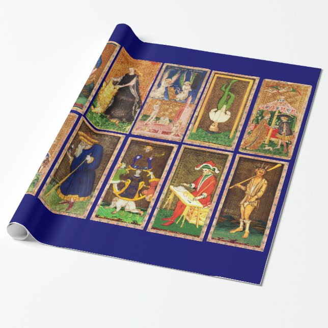 PAPIER CADEAU TAROTS DE RENAISSANCE ANTIQUE (Déroulé)
