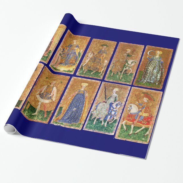 PAPIER CADEAU TAROTS DE RENAISSANCE ANTIQUE (Déroulé)